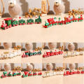 Merry Christmas Wooden Train Ornament Christmas Decoration For Home Santa Claus Gift Natal Navidad Noel 2022 New Year Xmas Decor